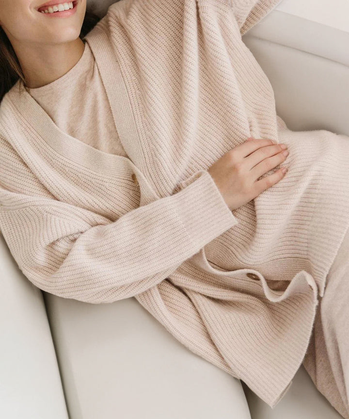 Women's Oversized Ribbed Button Front Cardigan – Cozy & Casual
