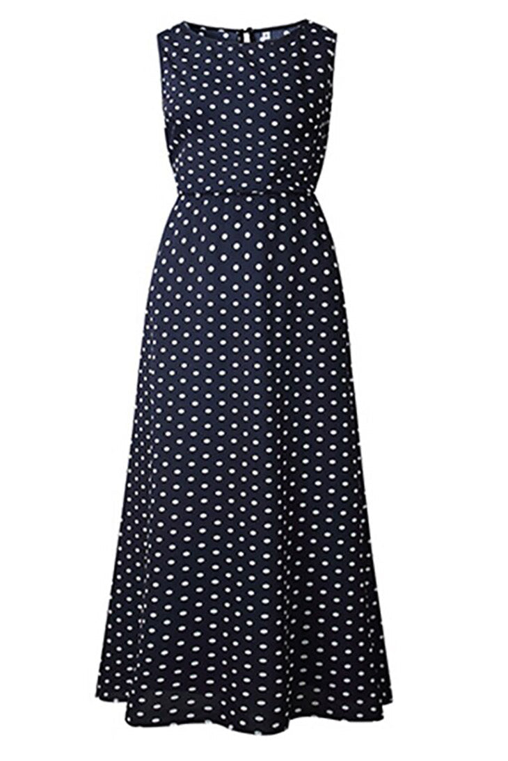 Women's Polka Dot Maxi Dress