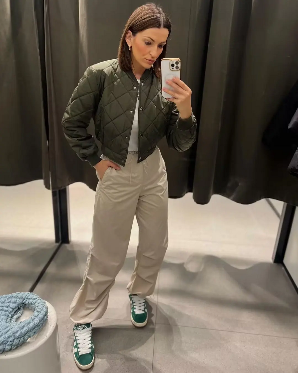 Women's Quilted Bomber Jacket