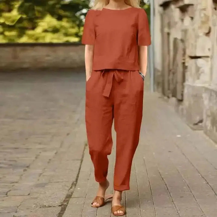 Women's Relaxed-Fit Loungewear Set – Ultimate Comfort & Style Red
