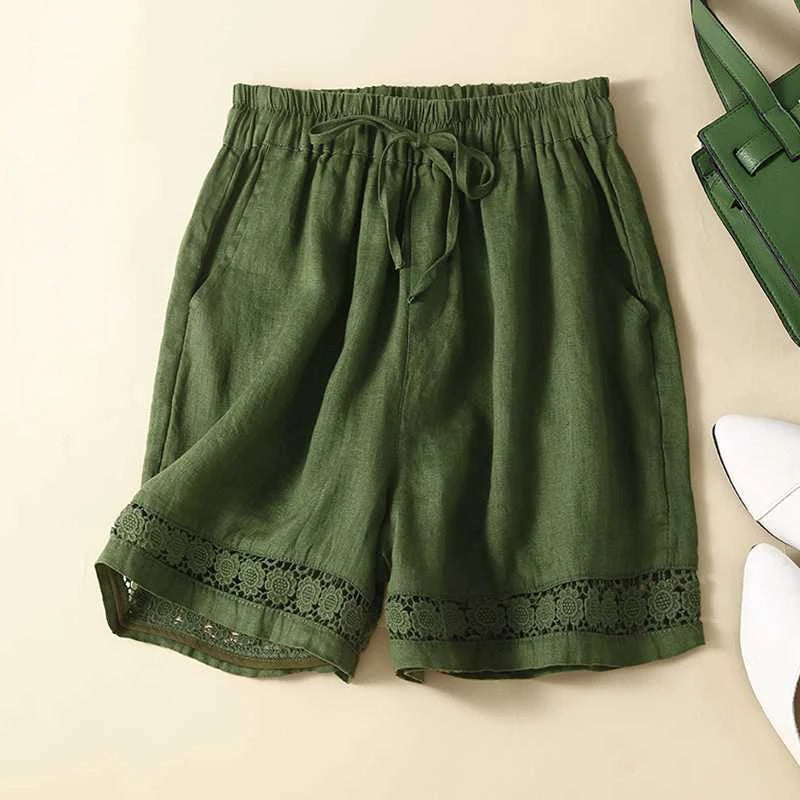 Women's Relaxed Floral Shorts Green