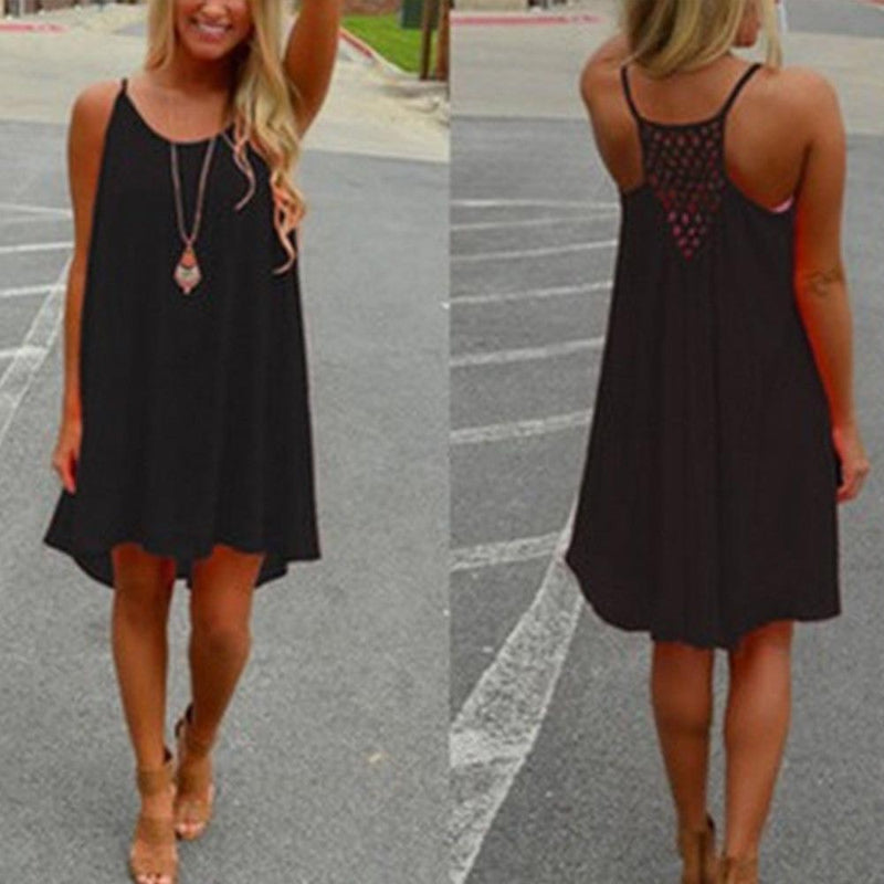 Women's Sleeveless Mini Dress Black