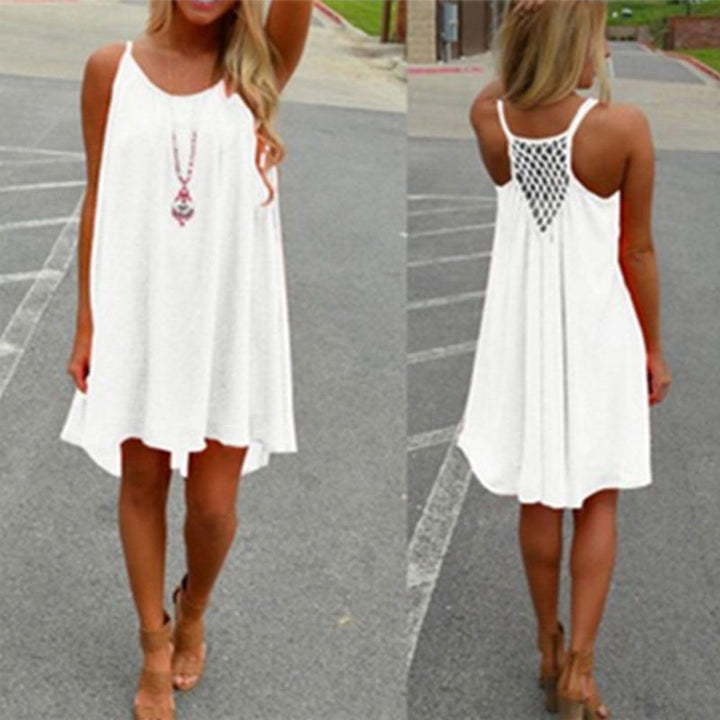 Women's Sleeveless Mini Dress White