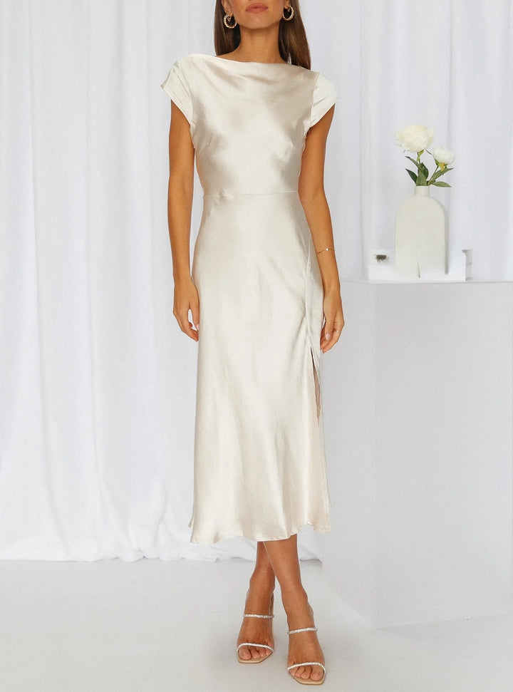 Sophie | Vestido Midi Minimalista para Mujer sin Tirantes