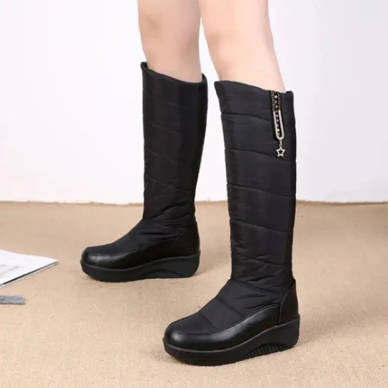 Women's Stylish High-Top Winter Boots – Warm & Comfortable