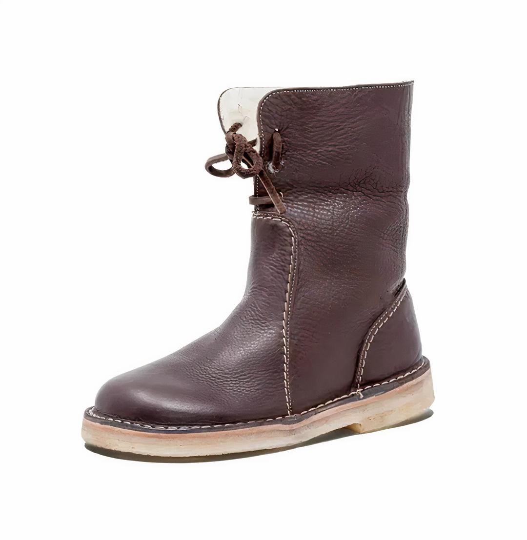 Women's Stylish & Warm Short Snow Boots Dark Brown