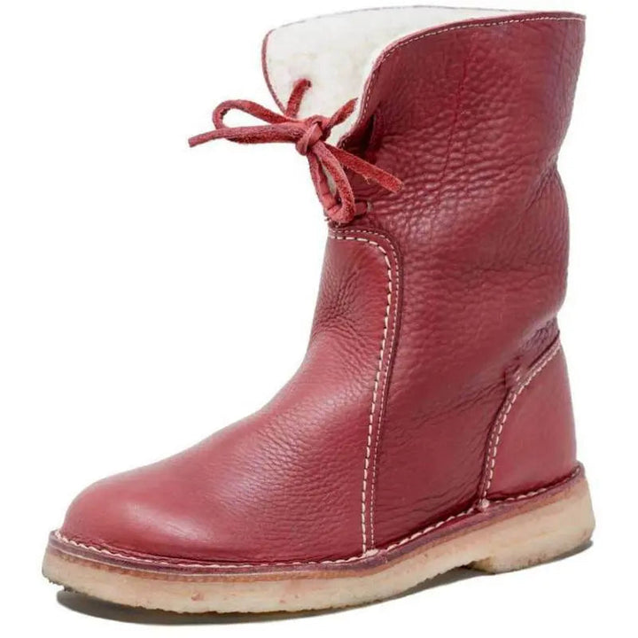 Women's Stylish Waterproof Black Boots – Cozy Winter Footwear