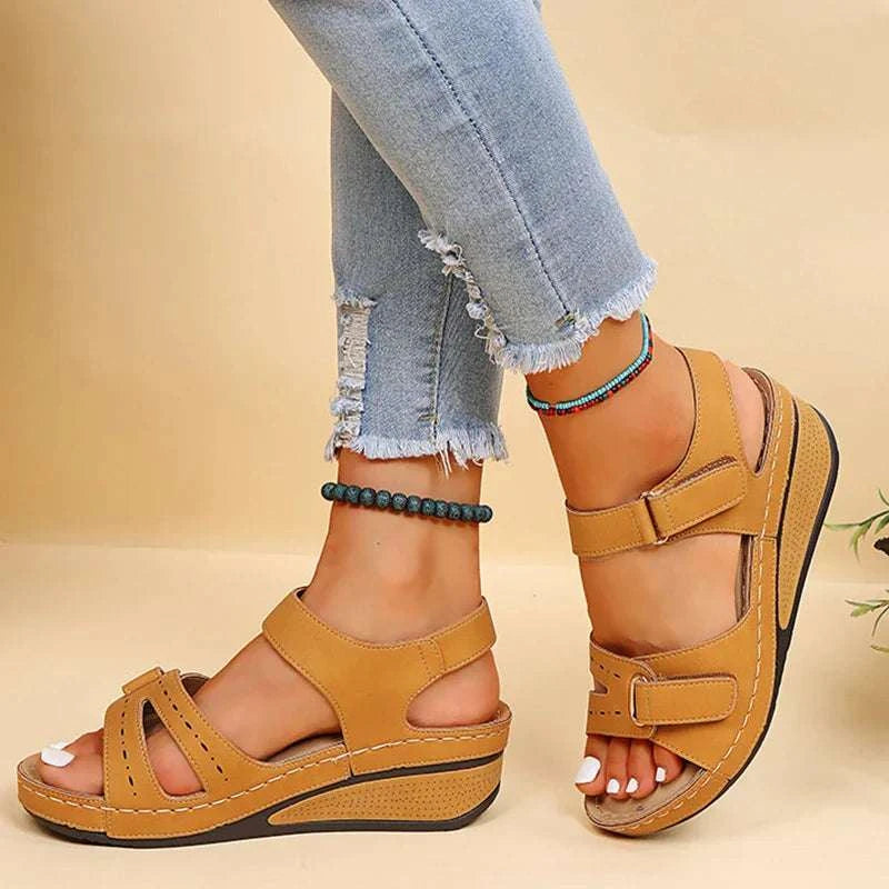 Women's Summer Comfort Wedge Sandals Brown