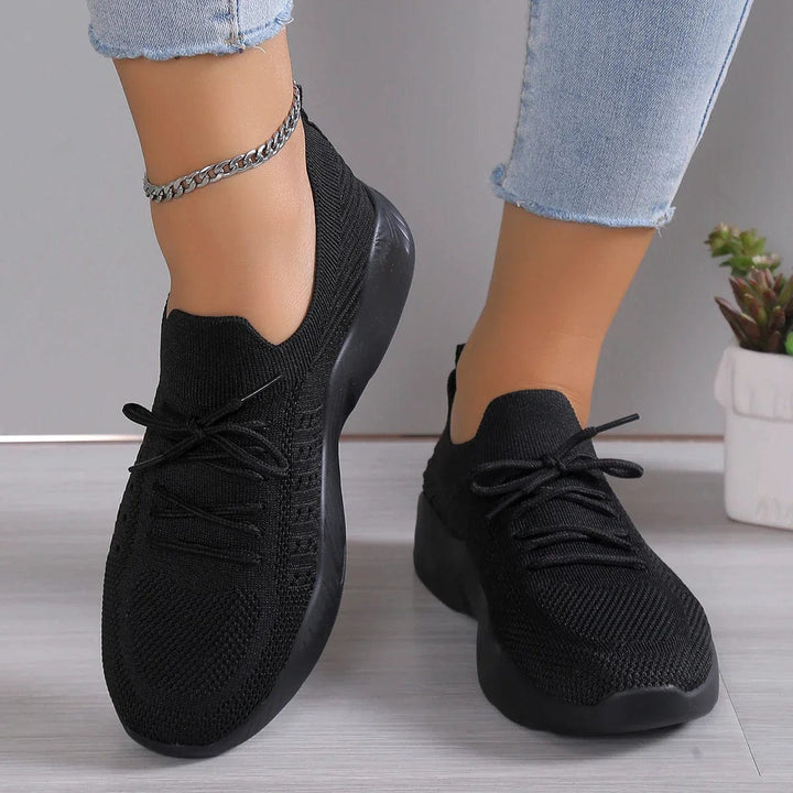 Women's Supportive Walking Shoes - Zinnia Style Carbon Black