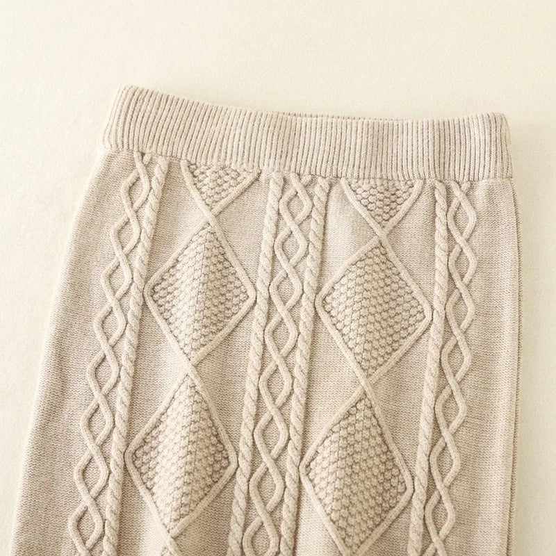 Women's Thick Midi Skirt - Stylish and Comfortable