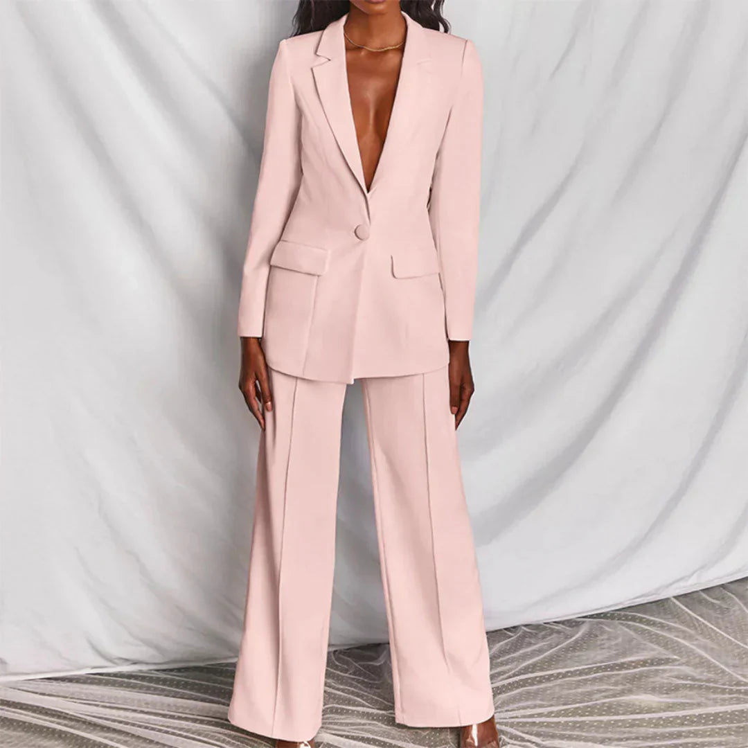 Harper | Blazer comprido e fato de calças largas para mulher