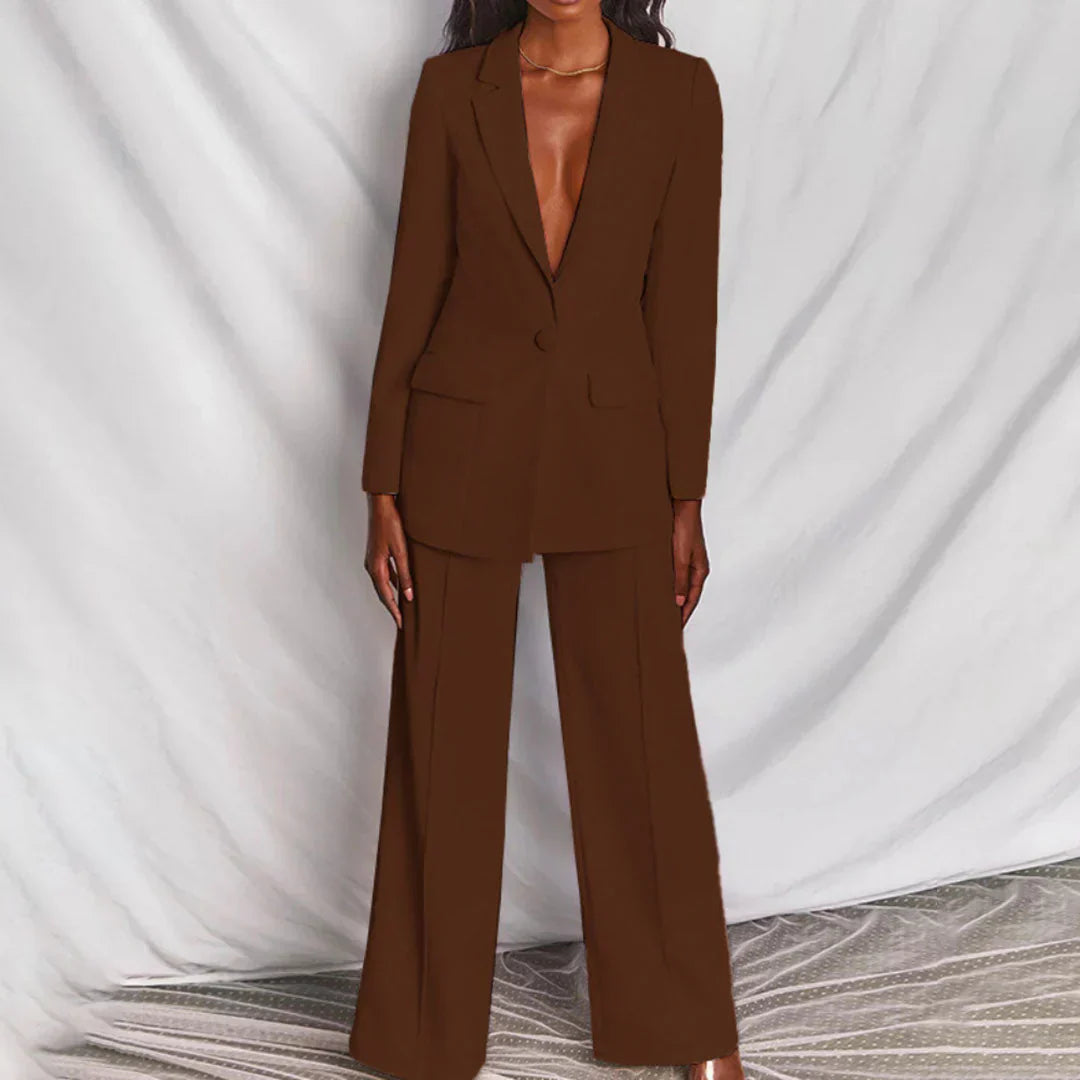 Harper | Blazer comprido e fato de calças largas para mulher