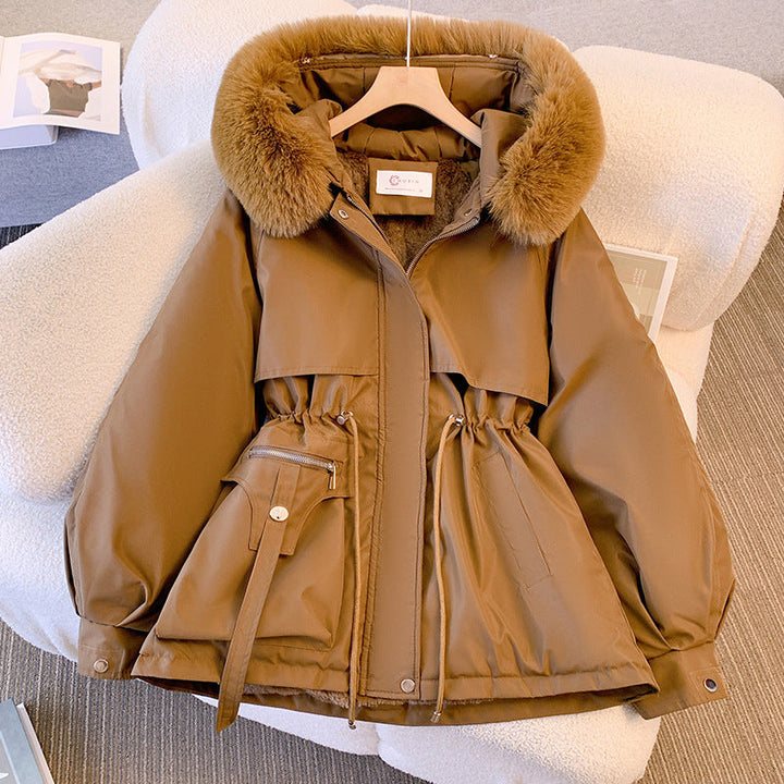 Women's Waterproof Insulated Hooded Winter Jacket Khaki