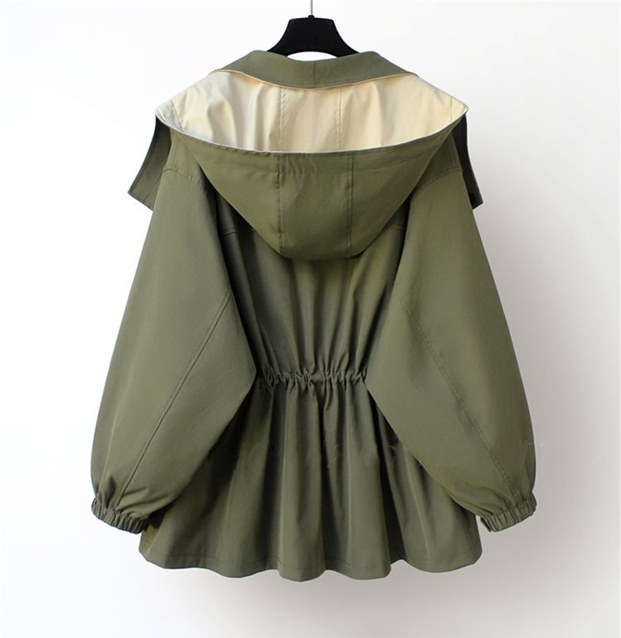 Womens Windproof Trench Coat Water Repellent Lightweight