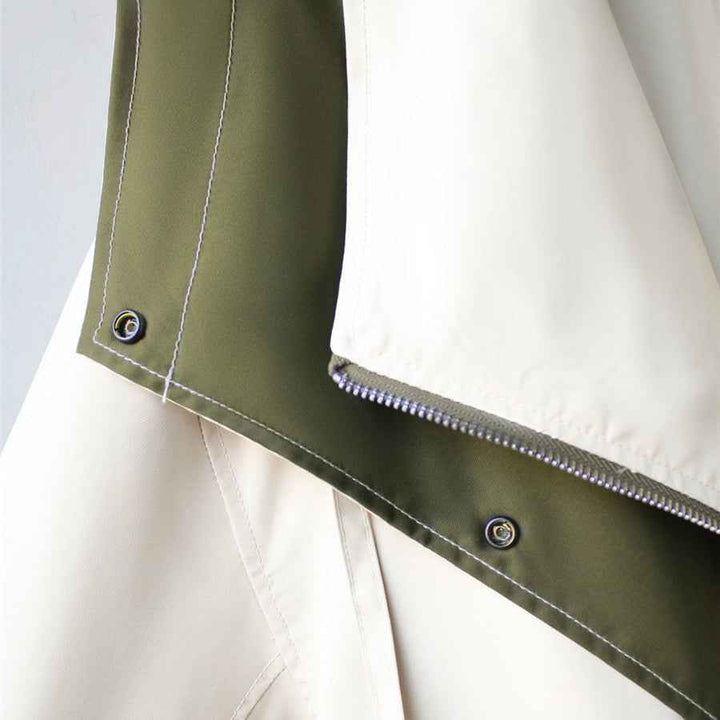 Womens Windproof Trench Coat Water Repellent Lightweight