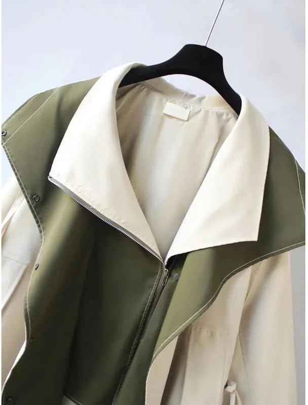 Womens Windproof Trench Coat Water Repellent Lightweight