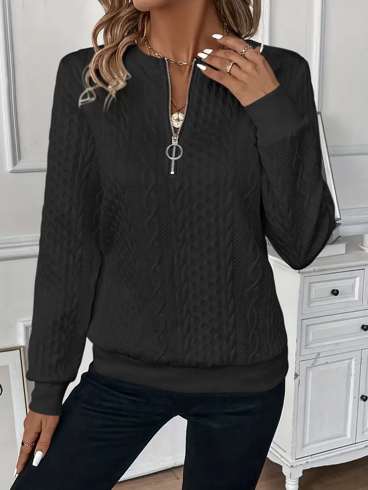 Womens's Stylish Zip Sweater-MODAUTLET