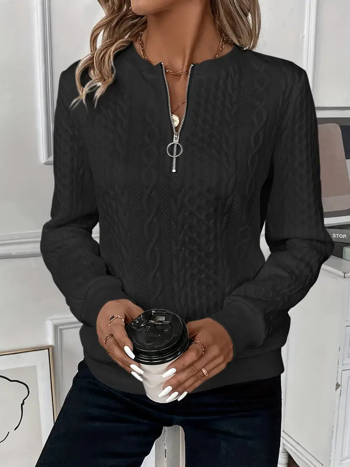 Womens's Stylish Zip Sweater-MODAUTLET