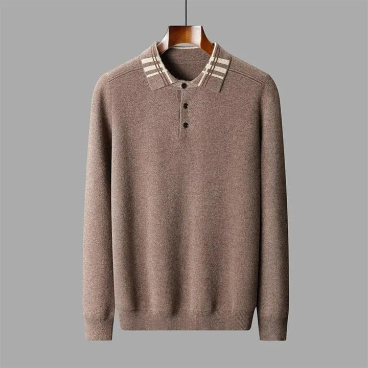 Wool Polo Sweater for Men