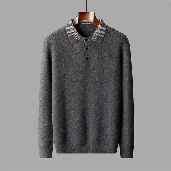 Wool Polo Sweater for Men