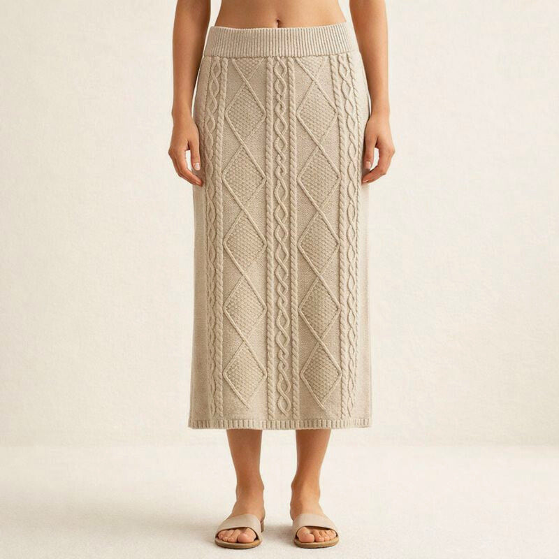 Women's Thick Midi Skirt - Stylish and Comfortable