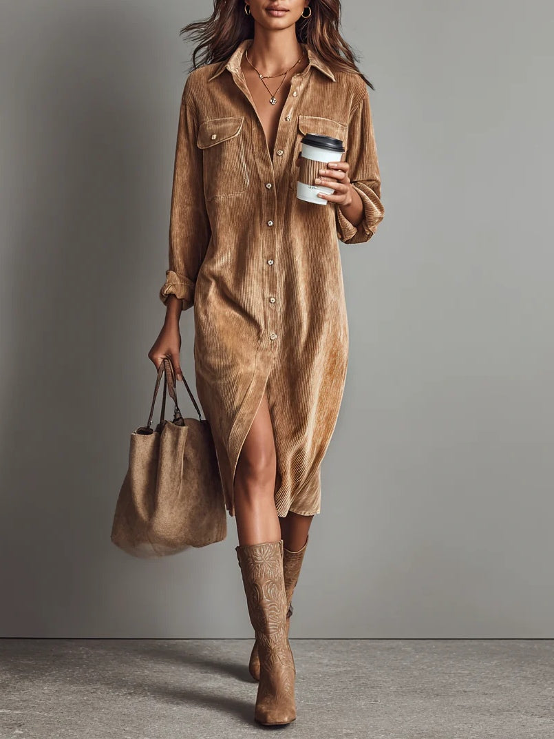 Sienna | Robe midi boutonnée pour femme