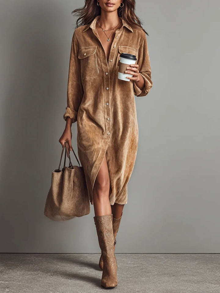 Sienna | Robe midi boutonnée pour femme
