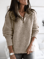 Women's Polished Casual Sweater Khaki
