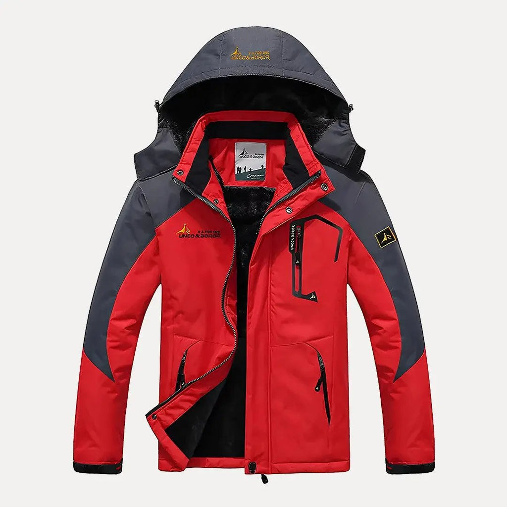 Men's Winter Hooded Jacket Red