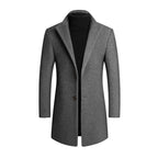 Classic Two-Button Wool Overcoat Gray