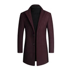 Classic Two-Button Wool Overcoat Red