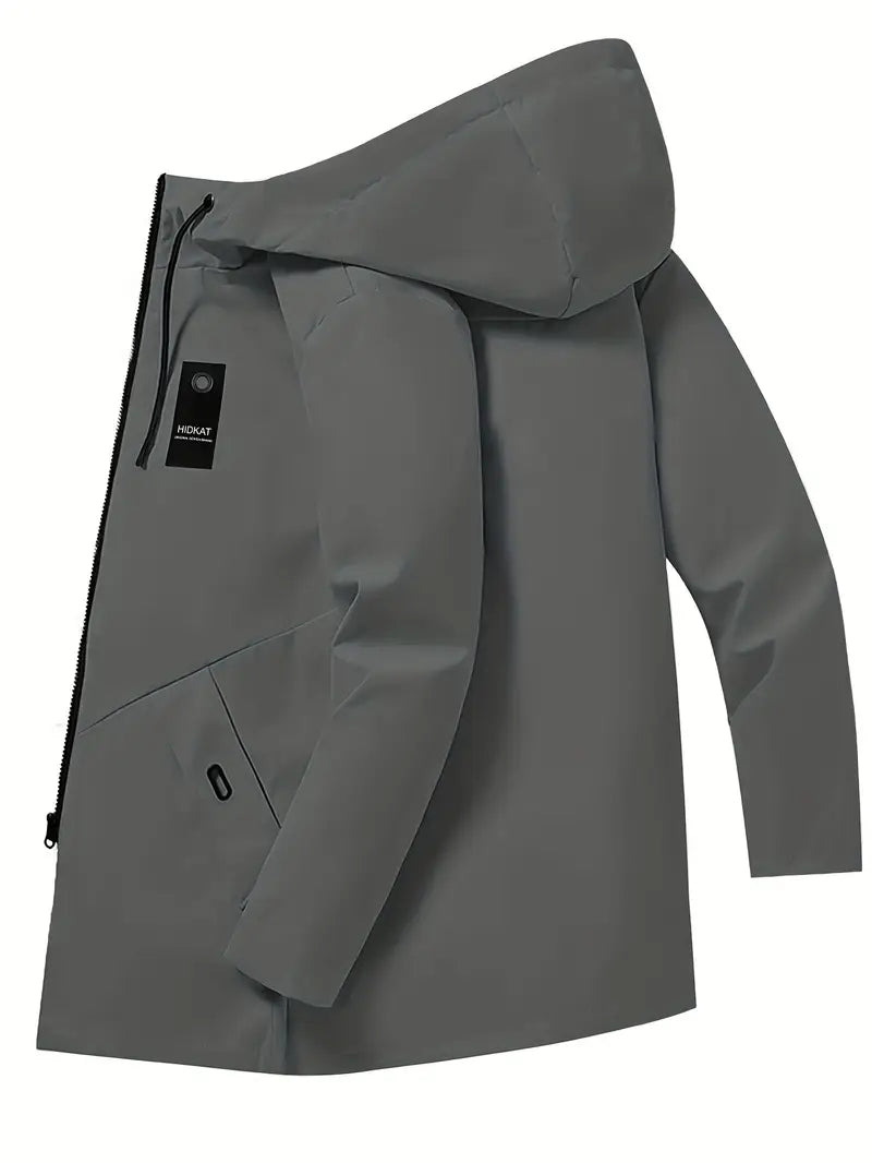 Zip-Up Hooded Windbreaker Jacket