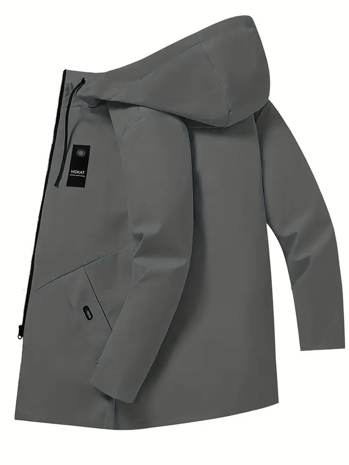 Zip-Up Hooded Windbreaker Jacket