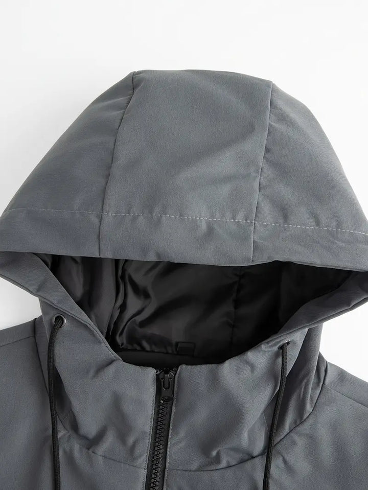 Zip-Up Hooded Windbreaker Jacket
