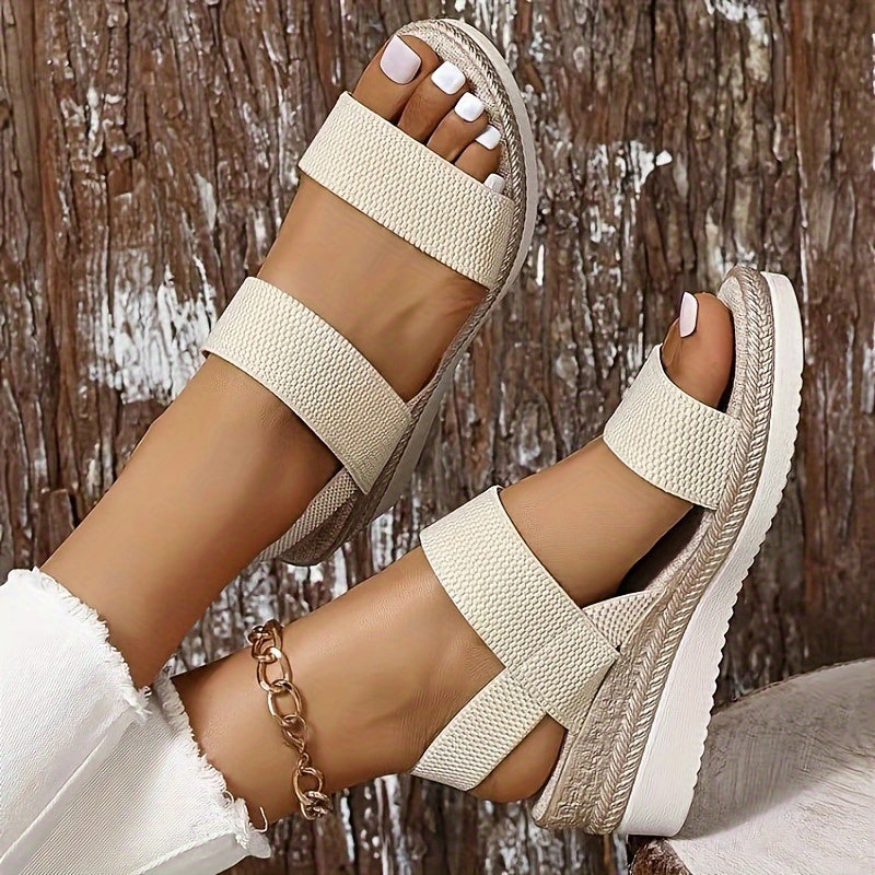 Women's Wedge Heel Sandals for All-Day Comfort - Summer Footwear