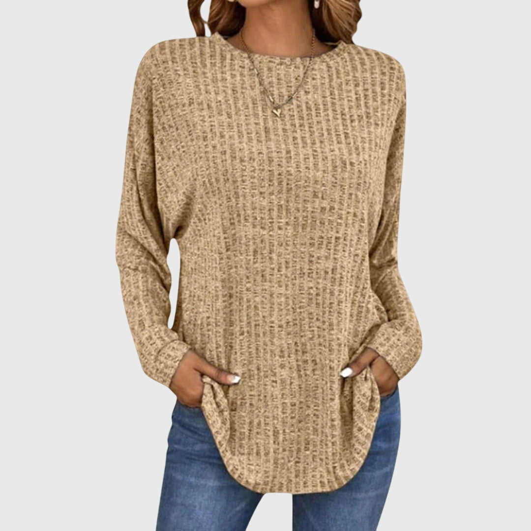 Women's Sleek Minimalist Top Khaki