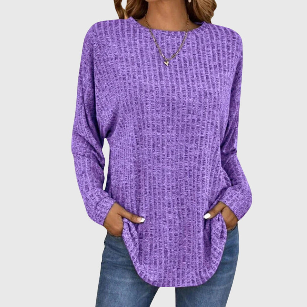 Women's Sleek Minimalist Top Purple