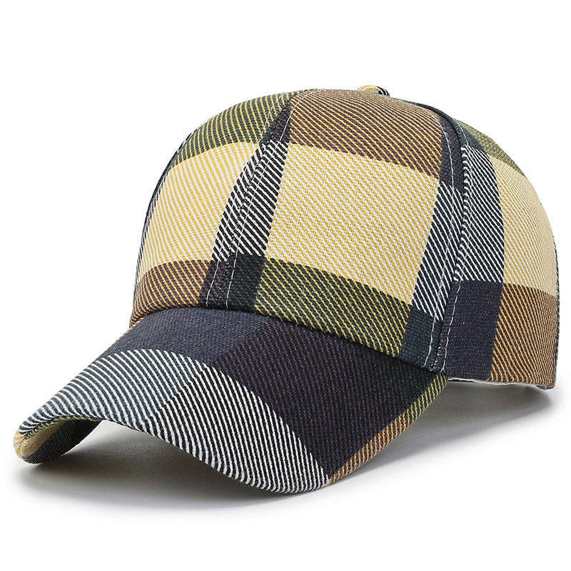 Outdoor Plaid Print Baseball Hat for Men and Women