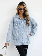 Oversized Denim Jacket Women – Olivia Trendy Jacket