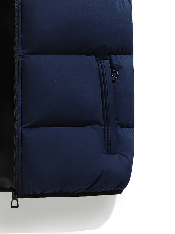 Colete acolchoado com capuz para homem
