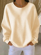 Womens Relaxed Comfort Sweater Apricot