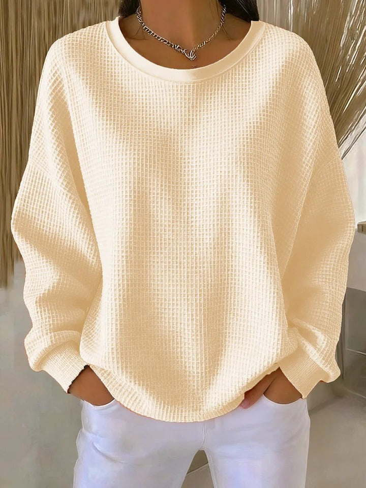 Womens Relaxed Comfort Sweater Apricot