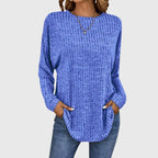 Women's Sleek Minimalist Top Blue