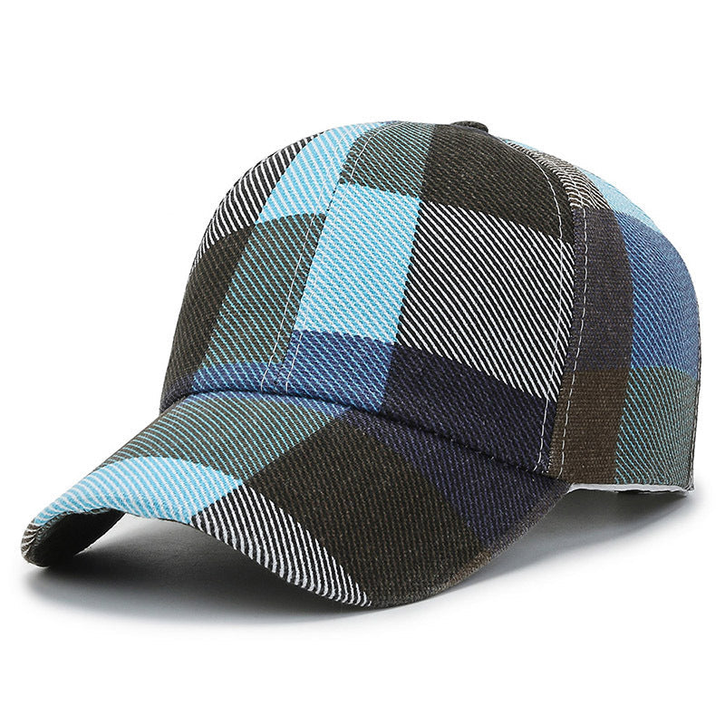 Outdoor Plaid Print Baseball Hat for Men and Women