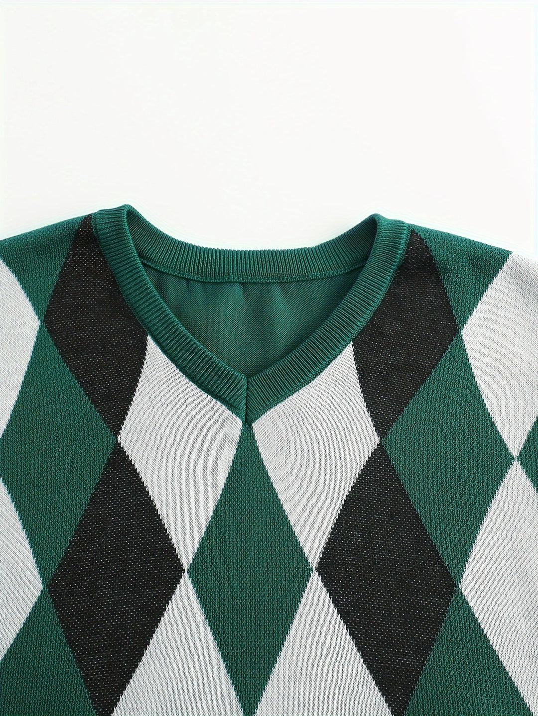 Pánská klasická vesta s argyle vzorem