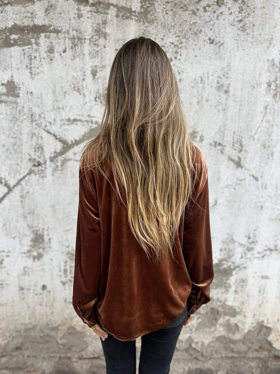 Women's Soft and Stylish Velvet Blouse-MODAUTLET