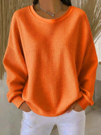 Womens Relaxed Comfort Sweater Orange