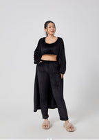 Cozy 3‑Piece Women's Lounge & Pajama Set Black