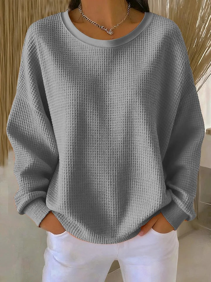 Womens Relaxed Comfort Sweater Gray