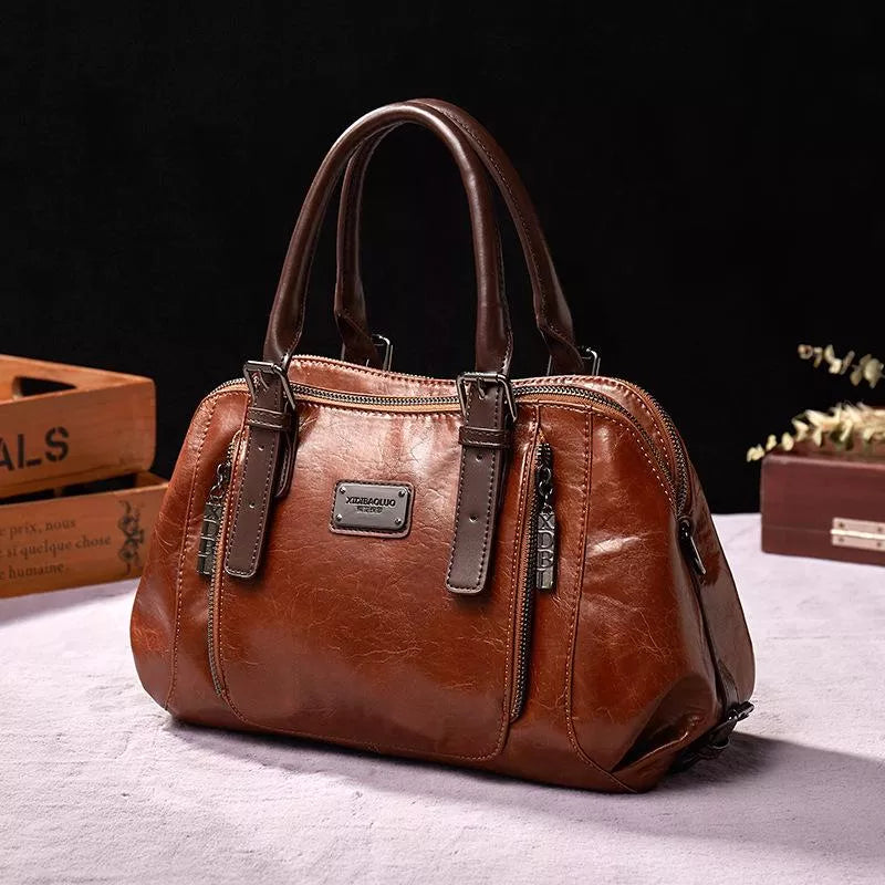 Premium Leather Tote Bag For Everyday Style And Durability Brown